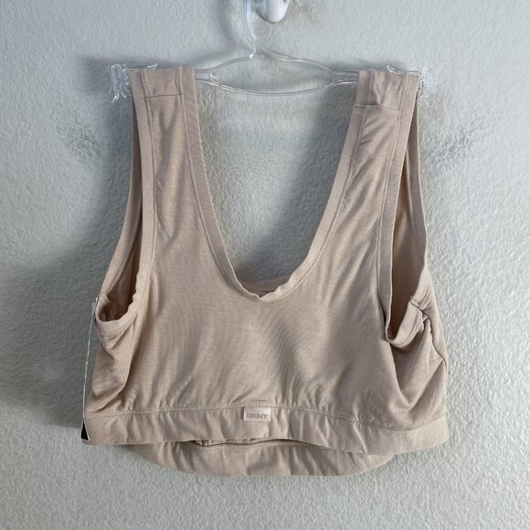 DKNY Bralette Womens Large Beige Table Tops Modal Wireless Square Neck DK7388 - Picture 11 of 14
